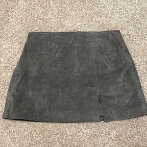 Grey Suede mini skirt